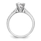 14k White Gold 1/4 Ct. Lab Grown Diamond VS/SI+ G+ 1 Ct. Center Round Engagement Ring