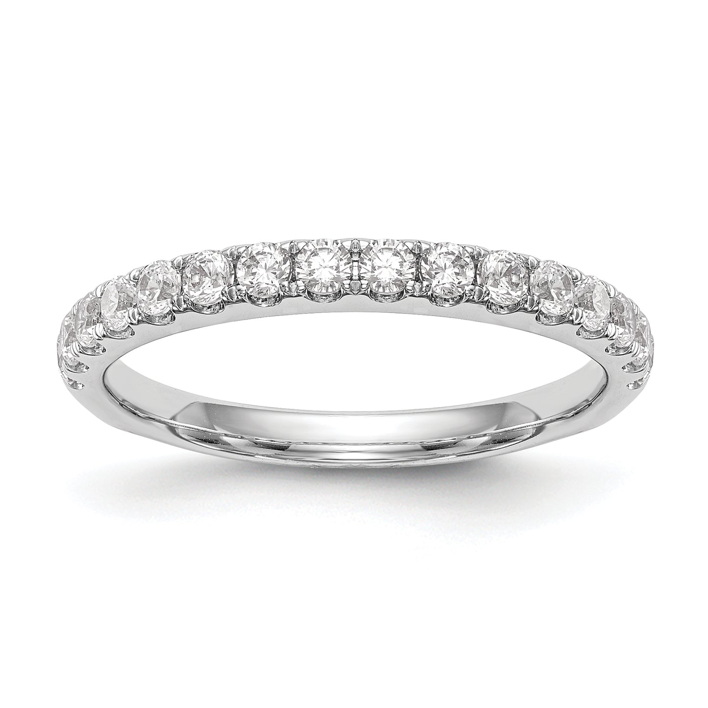 14K White Gold Lab Grown Diamond VS/SI+ G+ Wedding Band Ring