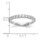 14k White Gold 3/4 Ct. Lab Grown Diamond VS/SI+ G+ Complete Wedding Band