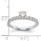 14k White Gold 1/2 Ct. Lab Grown Diamond VS/SI+ G+ Peg Set Engagement Ring