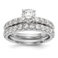 14k White Gold 5/8 Ct. Lab Grown Diamond VS/SI+ G+ Peg Set Engagement Ring