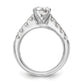 14k White Gold 1 3/8 Ct. Lab Grown Diamond VS/SI+ G+ Peg Set Engagement Ring