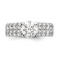 14k White Gold 1 3/8 Ct. Lab Grown Diamond VS/SI+ G+ Semi-Mount Peg Set Engagement Ring