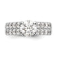 14k White Gold 1 3/8 Ct. Lab Grown Diamond VS/SI+ G+ Peg Set Engagement Ring