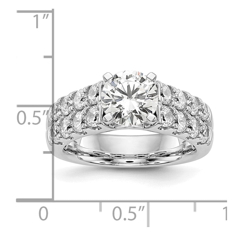 14k White Gold 1 3/8 Ct. Lab Grown Diamond VS/SI+ G+ Semi-Mount Peg Set Engagement Ring