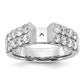 14k White Gold 1 3/8 Ct. Lab Grown Diamond VS/SI+ G+ Semi-Mount Peg Set Engagement Ring