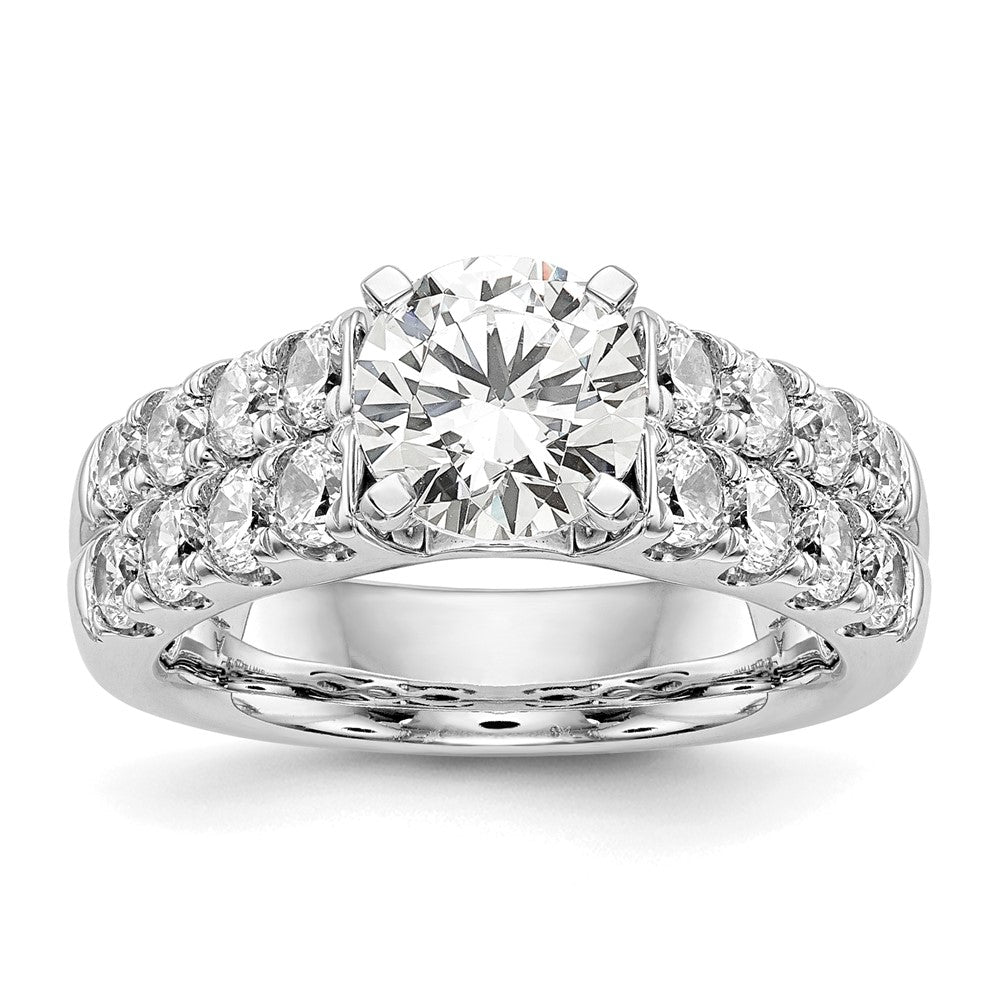 14k White Gold 1 3/8 Ct. Lab Grown Diamond VS/SI+ G+ Semi-Mount Peg Set Engagement Ring