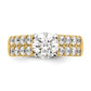 14k Yellow Gold 1 3/8 Ct. Lab Grown Diamond VS/SI+ G+ Semi-Mount Peg Set Engagement Ring