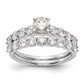 14k White Gold 3/4 Ct. Lab Grown Diamond VS/SI+ G+ Peg Set Engagement Ring