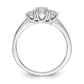 14k White Gold 1/2 Ct. Lab Grown Diamond VS/SI+ G+ Three Stone Engagement Ring