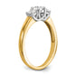 14k Two-tone Two Tone 1/2 Ct. Lab Grown Diamond VS/SI+ G+ Three Stone Engagement Ring