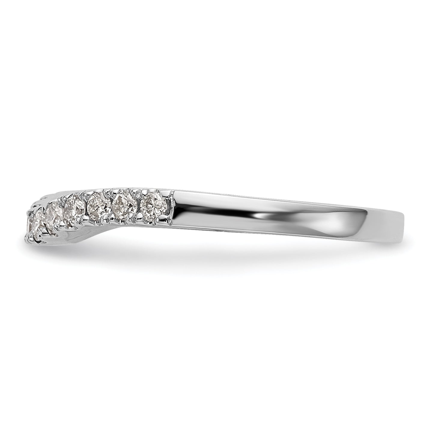 14k White Gold 1/3 Ct. Lab Grown Diamond VS/SI+ G+ Wedding Band Ring