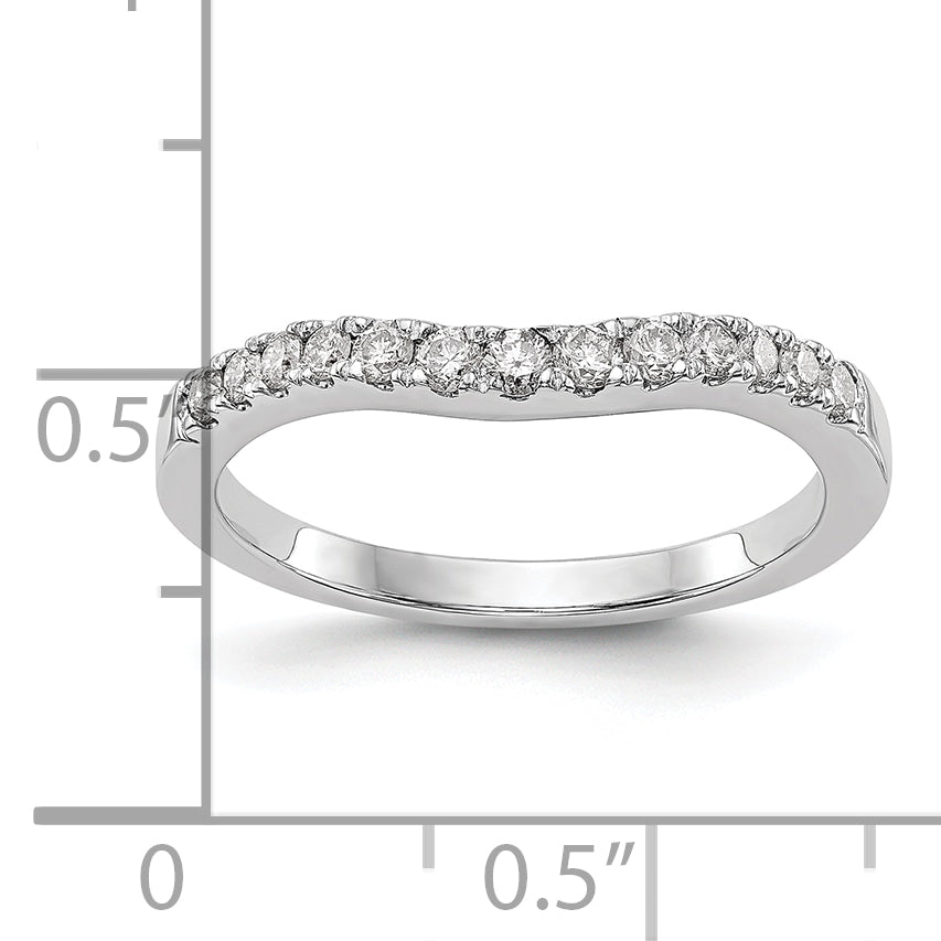 14k White Gold 1/3 Ct. Lab Grown Diamond VS/SI+ G+ Wedding Band Ring