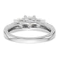 14k White Gold 1 1/5 Ct. Lab Grown Diamond VS/SI+ G+ Three Stone Engagement Ring