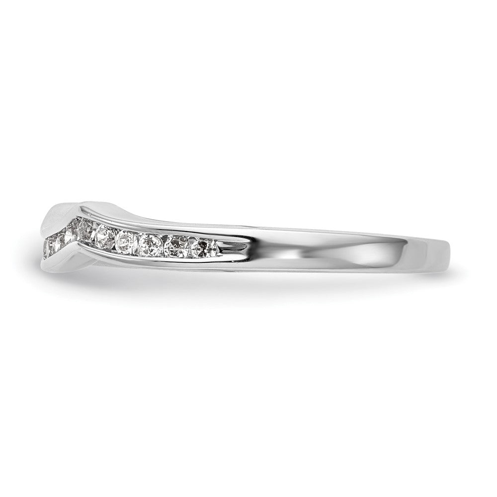 14k White Gold 1/5 Ct. Lab Grown Diamond VS/SI+ G+ Complete Wedding Band