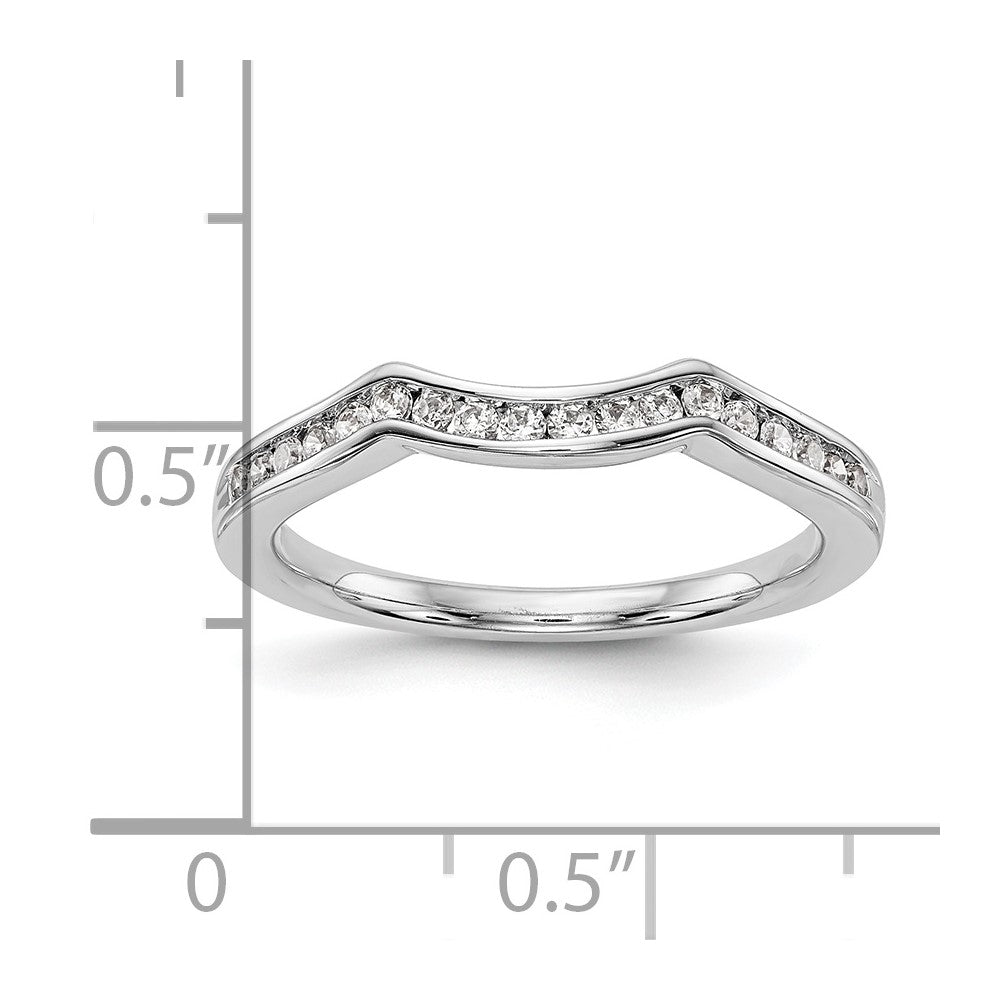 14k White Gold 1/5 Ct. Lab Grown Diamond VS/SI+ G+ Complete Wedding Band