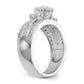 14K White Gold Lab Grown Diamond VS/SI FGH 3-Stone Engagement Ring