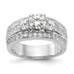 14K White Gold Lab Grown Diamond VS/SI FGH 3-Stone Engagement Ring