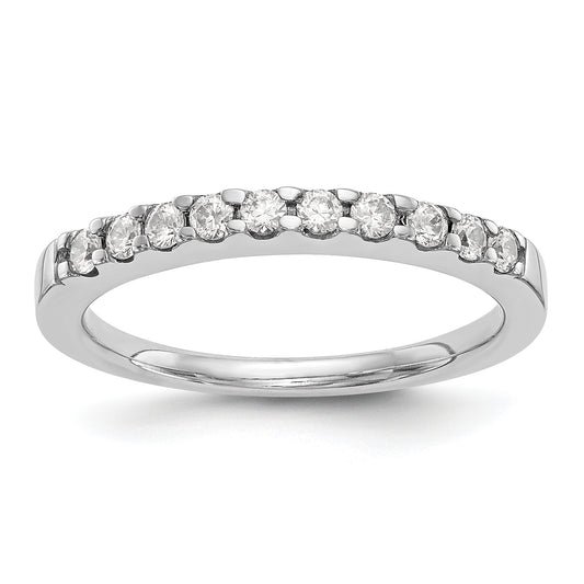 14k White Gold 1/3 Ct. Lab Grown Diamond VS/SI+ G+ Wedding Band Ring