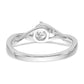 First Promise 10k White Gold 1/3 Ct. Lab Grown Diamond VS/SI+ G+ Complete Petite Engagement Ring