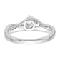 First Promise 10k White Gold 1/3 Ct. Lab Grown Diamond VS/SI+ G+ Petite Engagement Ring