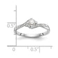 First Promise 10k White Gold 1/3 Ct. Lab Grown Diamond VS/SI+ G+ Complete Petite Engagement Ring