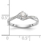 First Promise 10k White Gold 1/3 Ct. Lab Grown Diamond VS/SI+ G+ Petite Engagement Ring