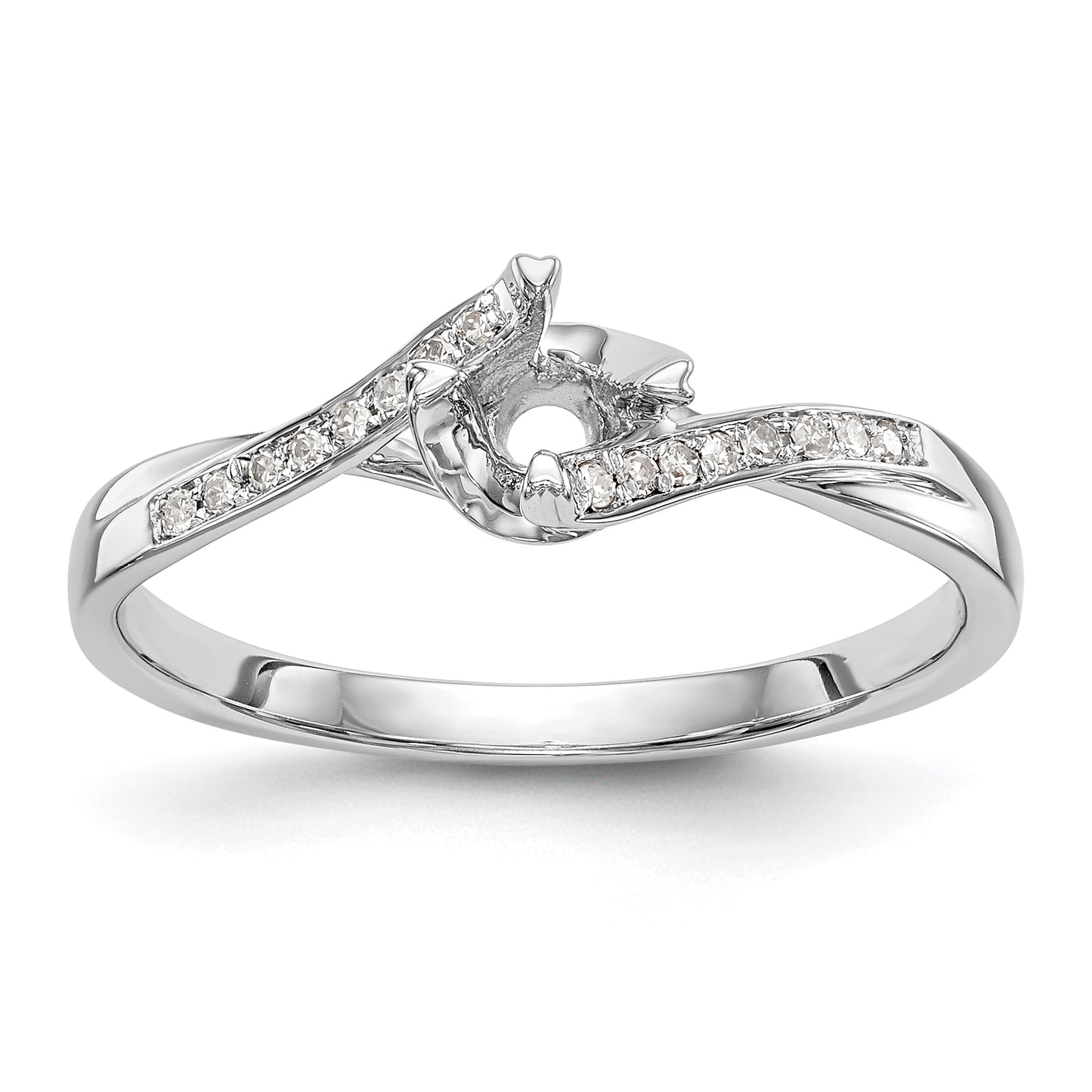 First Promise 10k White Gold 1/3 Ct. Lab Grown Diamond VS/SI+ G+ Petite Engagement Ring