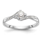 First Promise 10k White Gold 1/3 Ct. Lab Grown Diamond VS/SI+ G+ Complete Petite Engagement Ring