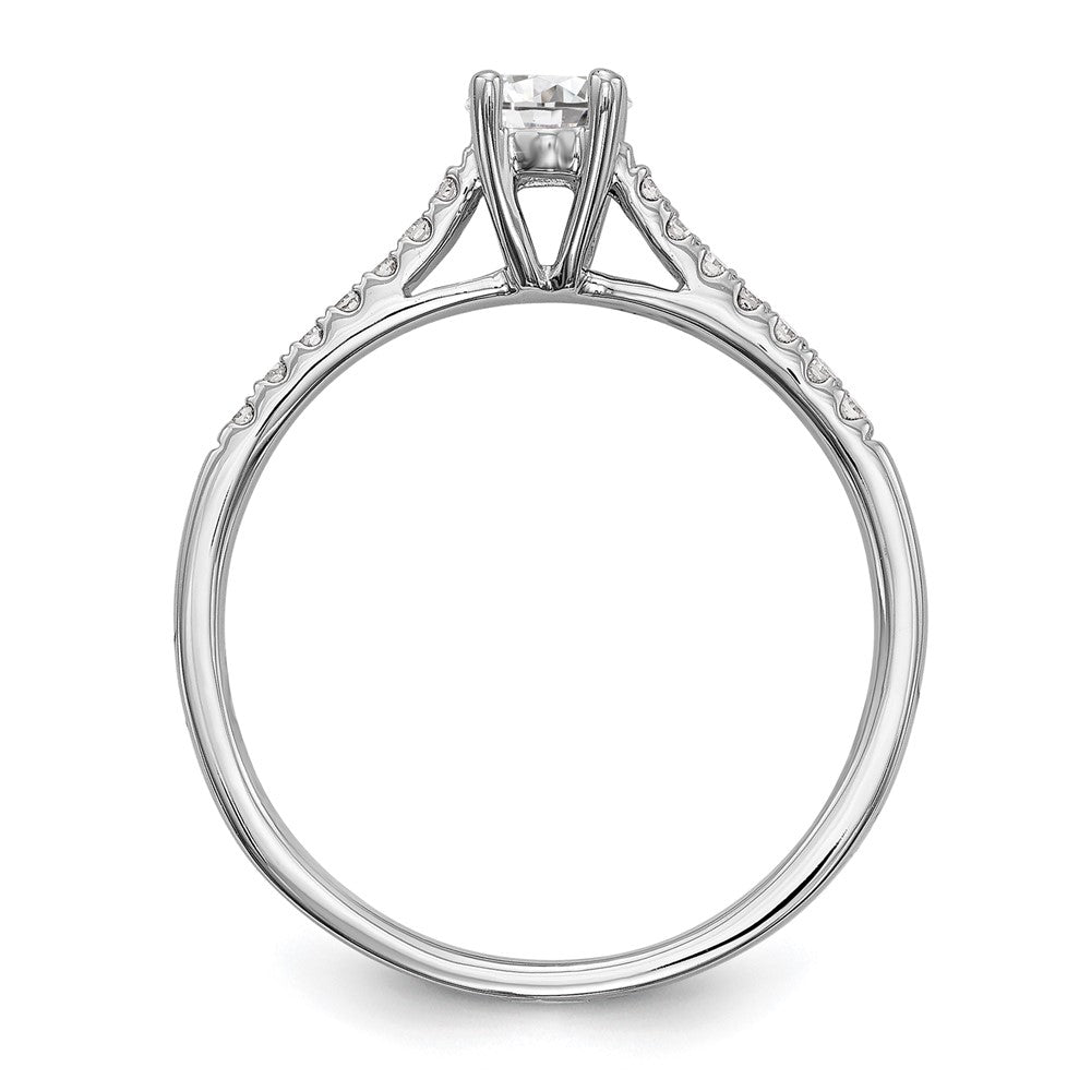 First Promise 14k White Gold 1/5 Ct. Lab Grown Diamond VS/SI+ G+ Complete Petite Engagement Ring