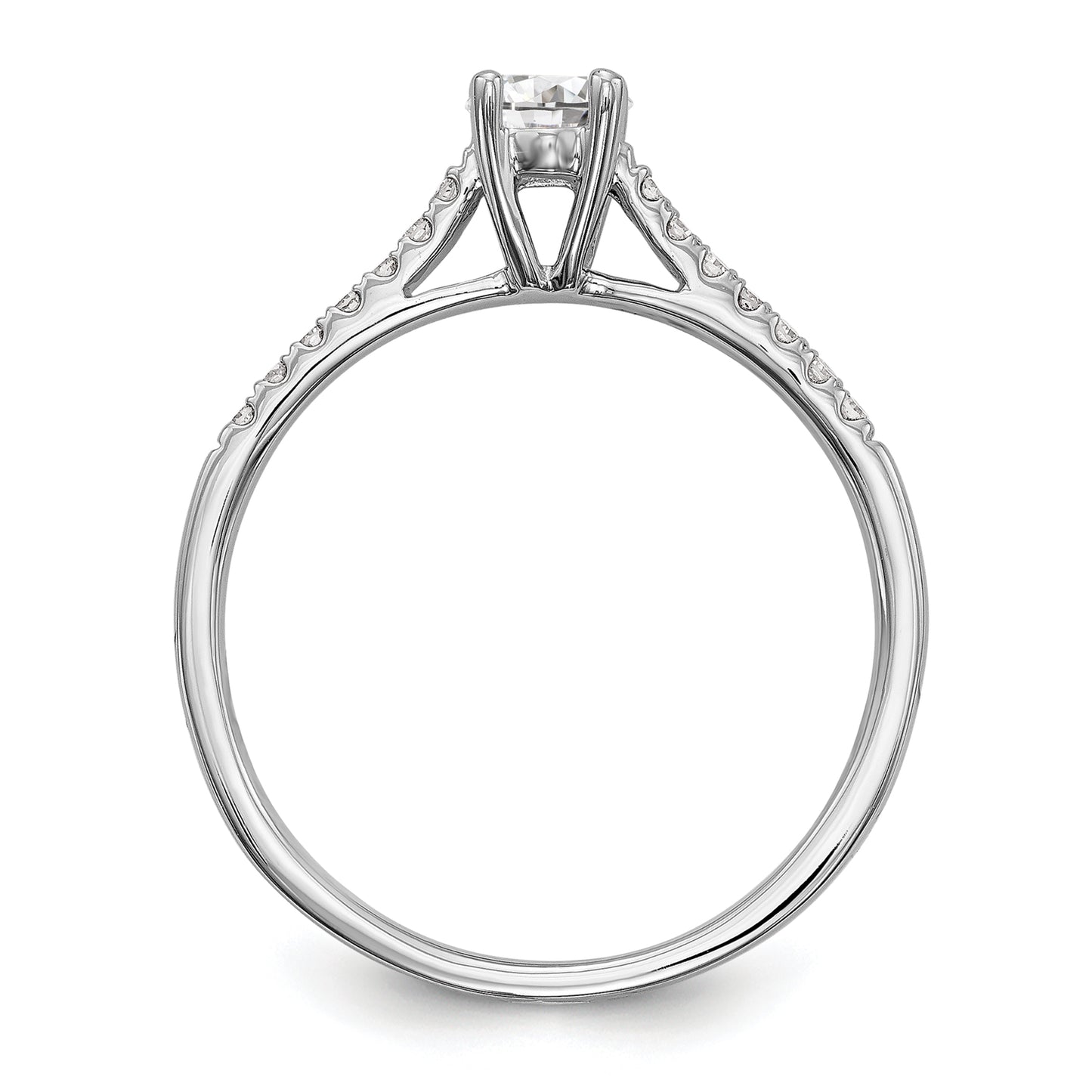 First Promise 14k White Gold 1/5 Ct. Lab Grown Diamond VS/SI+ G+ Petite Engagement Ring