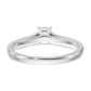 First Promise 14k White Gold 1/5 Ct. Lab Grown Diamond VS/SI+ G+ Complete Petite Engagement Ring