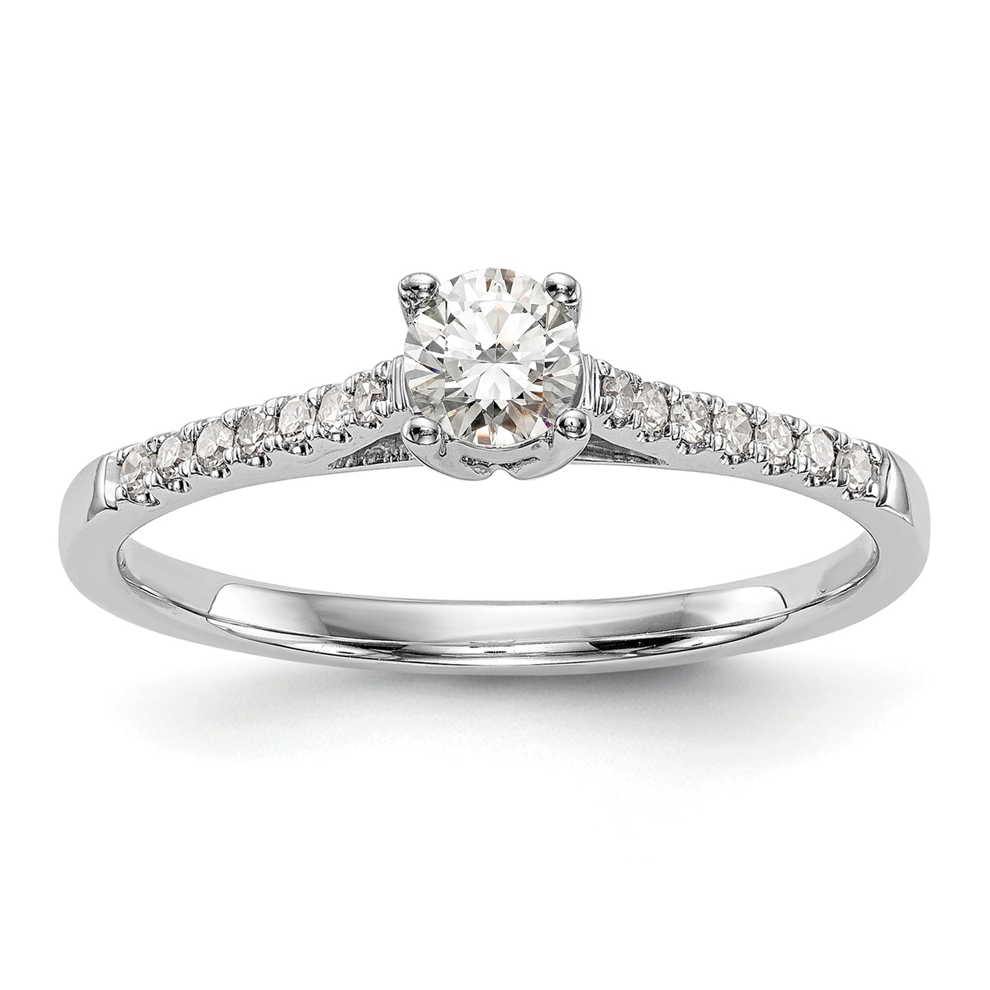 First Promise 14k White Gold 1/5 Ct. Lab Grown Diamond VS/SI+ G+ Petite Engagement Ring