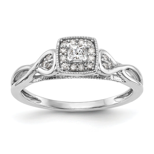 14k White Gold 1/5 Ct. Lab Grown Diamond VS/SI+ G+ Petite Engagement Ring