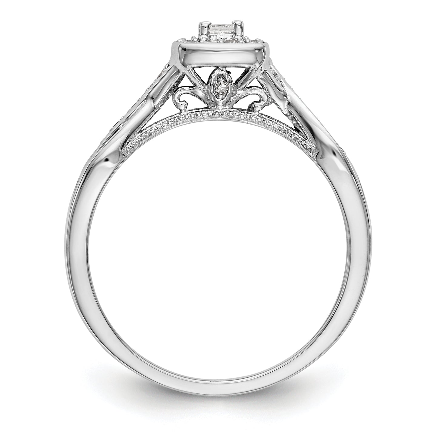 14K White Gold Lab Grown VS/SI+ G+ Diamond Engagement Ring