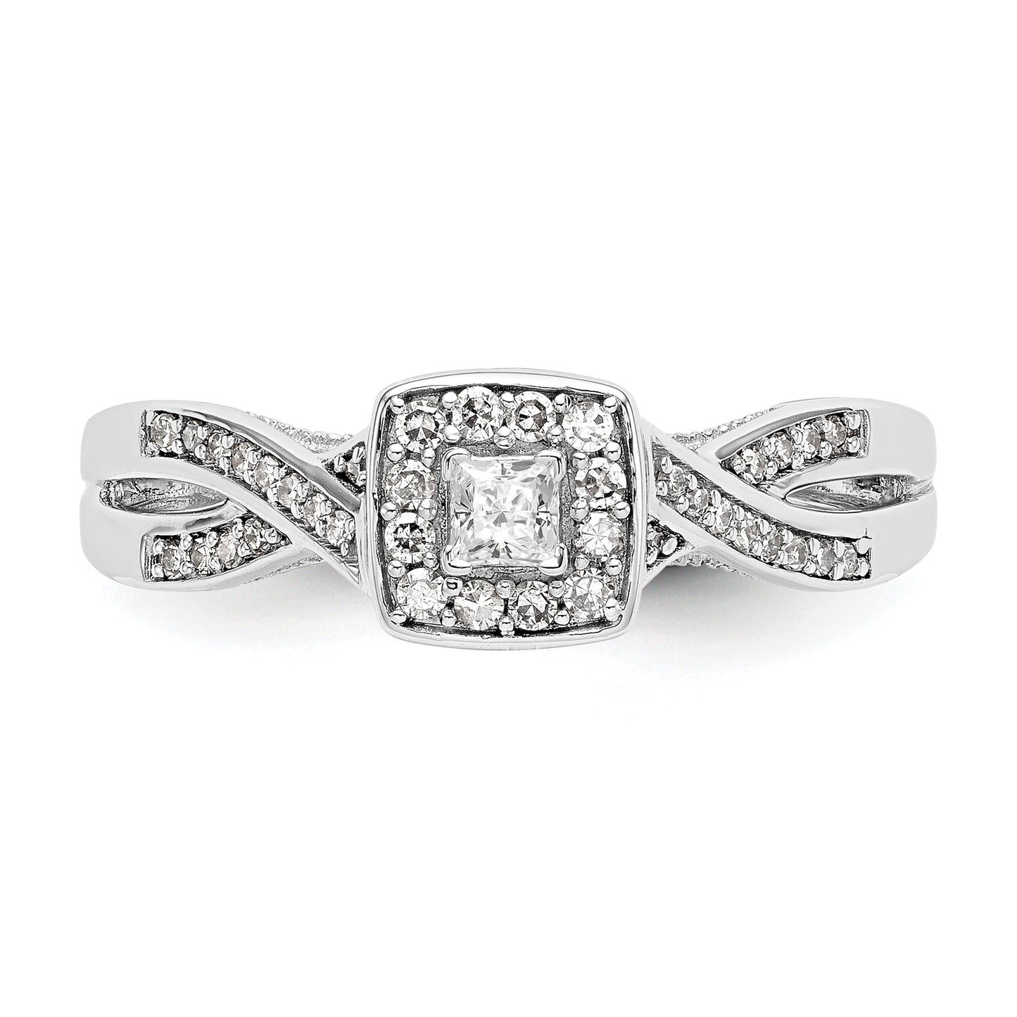 14K White Gold Lab Grown VS/SI+ G+ Diamond Engagement Ring