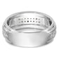 14K White Gold Lab Grown VS/SI+ G+ Diamond Trio Men's Wedding Band Ring