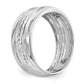 14K White Gold Lab Grown VS/SI+ G+ Diamond Trio Men's Wedding Band Ring