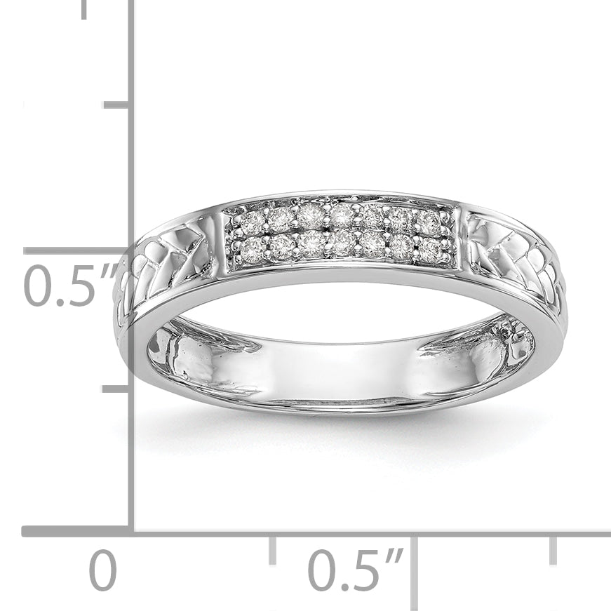 14K White Gold Lab Grown VS/SI+ G+ Diamond Trio Ladies Wedding Band Ring