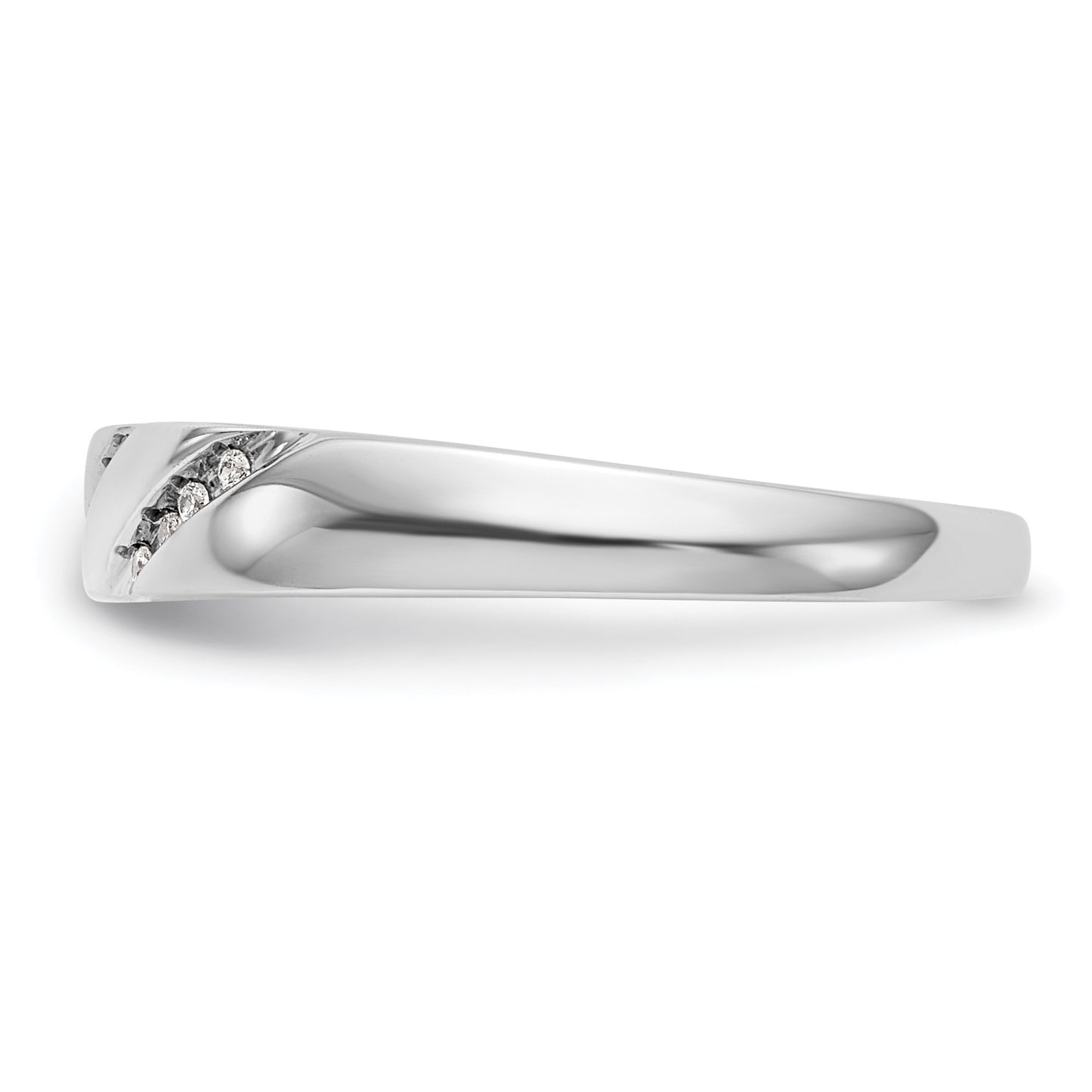 14K White Gold Lab Grown VS/SI+ G+ Diamond Trio Ladies Wedding Band Ring