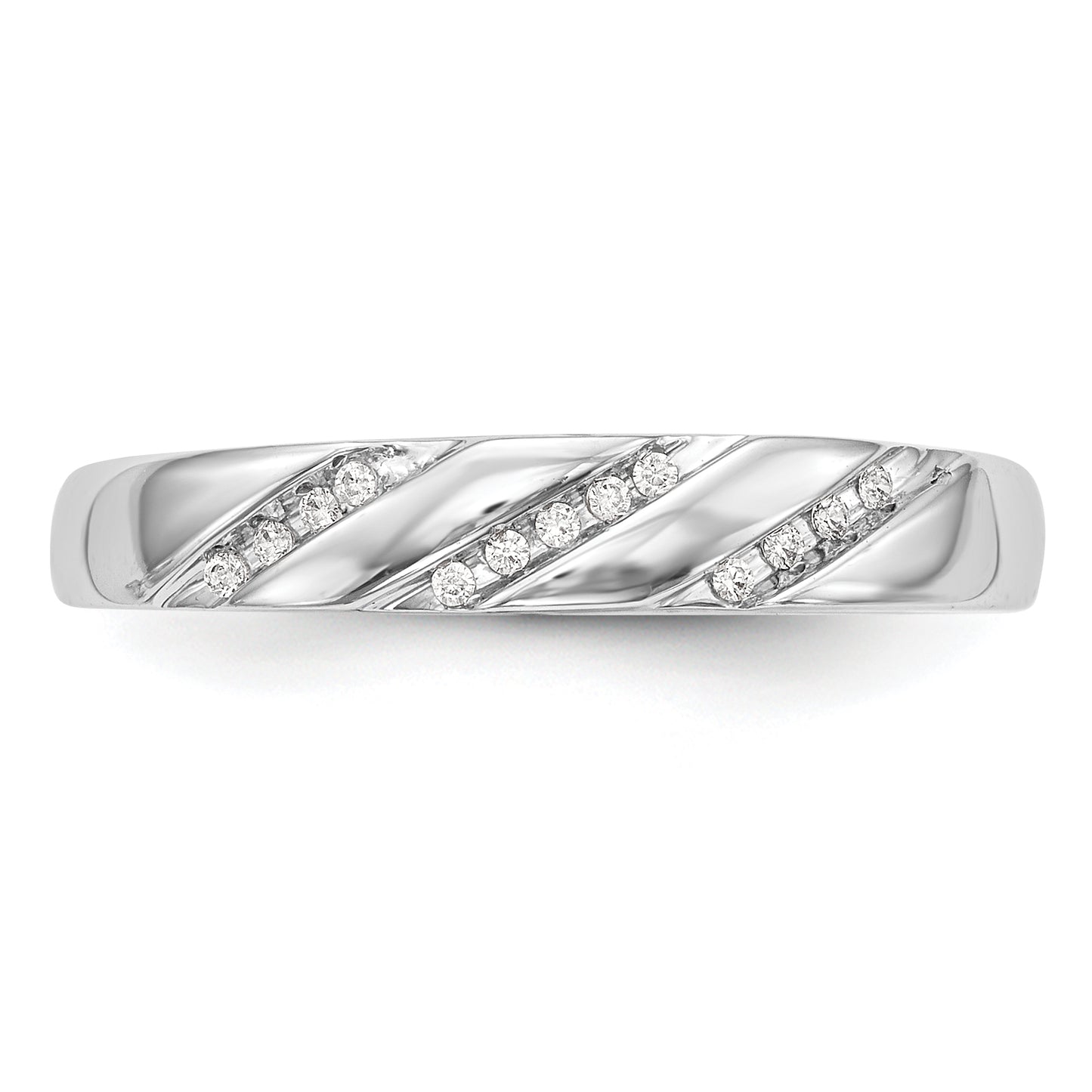 14K White Gold Lab Grown VS/SI+ G+ Diamond Trio Ladies Wedding Band Ring