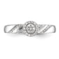 14K White Gold Lab Grown VS/SI+ G+ Diamond Comp Trio Cluster Engagement Ring