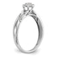 14K White Gold Lab Grown VS/SI+ G+ Diamond Comp Trio Cluster Engagement Ring