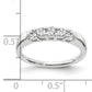 14k White Gold 1/2 Ct. Lab Grown Diamond VS/SI+ G+ Five Stone Fashion Band Ring