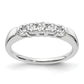 14k White Gold 1/2 Ct. Lab Grown Diamond VS/SI+ G+ Five Stone Fashion Band Ring