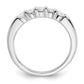 14k White Gold 1/2 Ct. Lab Grown Diamond VS/SI+ G+ Five Stone Fashion Band Ring