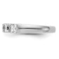 14k White Gold 1 Ct. Lab Grown Diamond VS/SI+ G+ Five Stone Fashion Band Ring