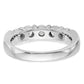 14k White Gold 1 Ct. Lab Grown Diamond VS/SI+ G+ Five Stone Fashion Band Ring