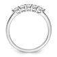 14K White Gold Lab Grown VS/SI+ G+ Diamond 5-Stone Band Ring