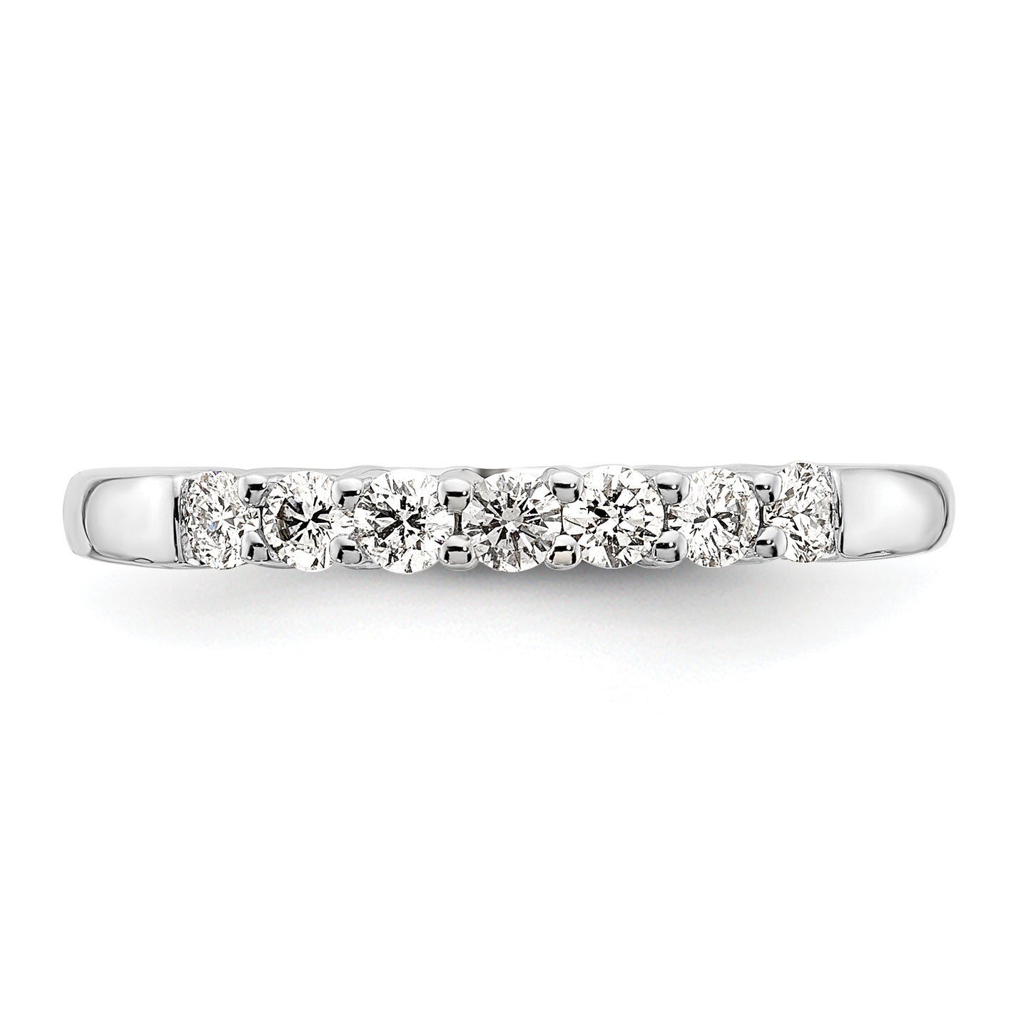 14K White Gold Lab Grown Diamond VS/SI+ G+ 7-Stone Band Ring